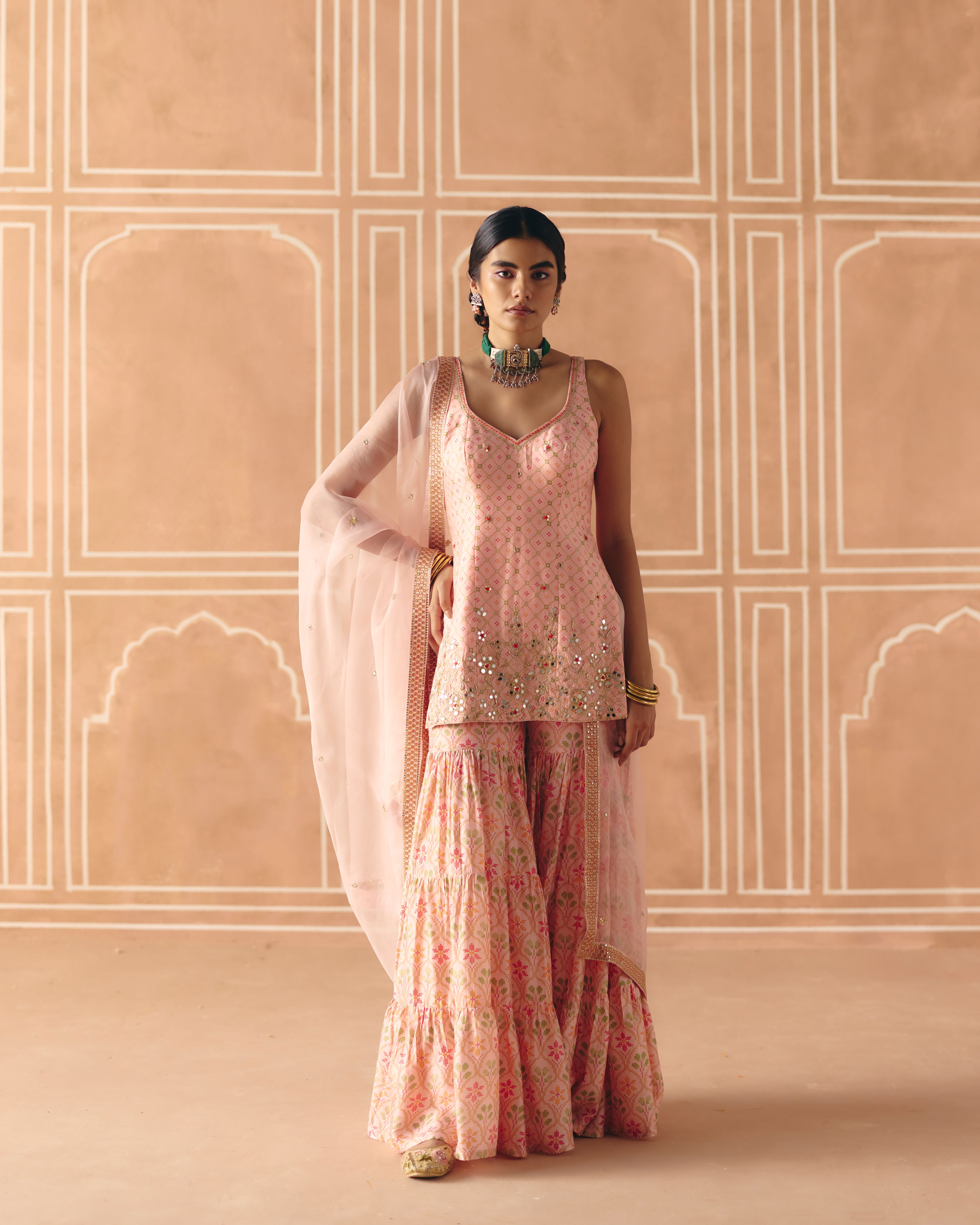 Blush pink sharara set Blush pink sharara set