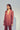 Magenta Pantsuit With Embroidered on sleeve Hem