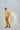 Yellow printed kurta with chanderi pant