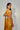Yellow Embroidered Pre-Draped Saree Backview