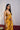 Mustard Embroidered Saree Set Sideview