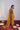 Mustard Embroidered Saree Set Backview