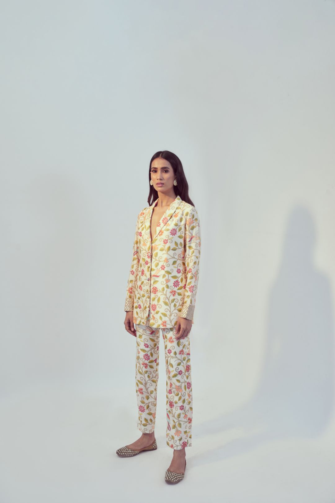 Buy Women's Ivory Jacket Pantsuit | Drishti & Zahabia